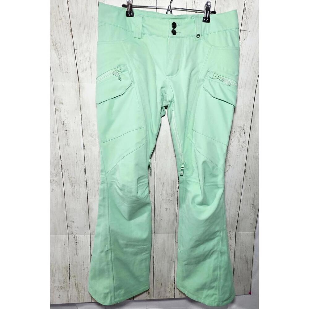 Burton Women's Mint Green Cargo Ski Snow Pants Sz Medium